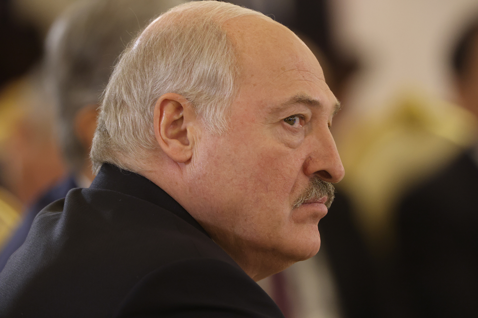 Alexandru Lukasenko participa la un eveniment la Moscova, Rusia, pe 25 mai.